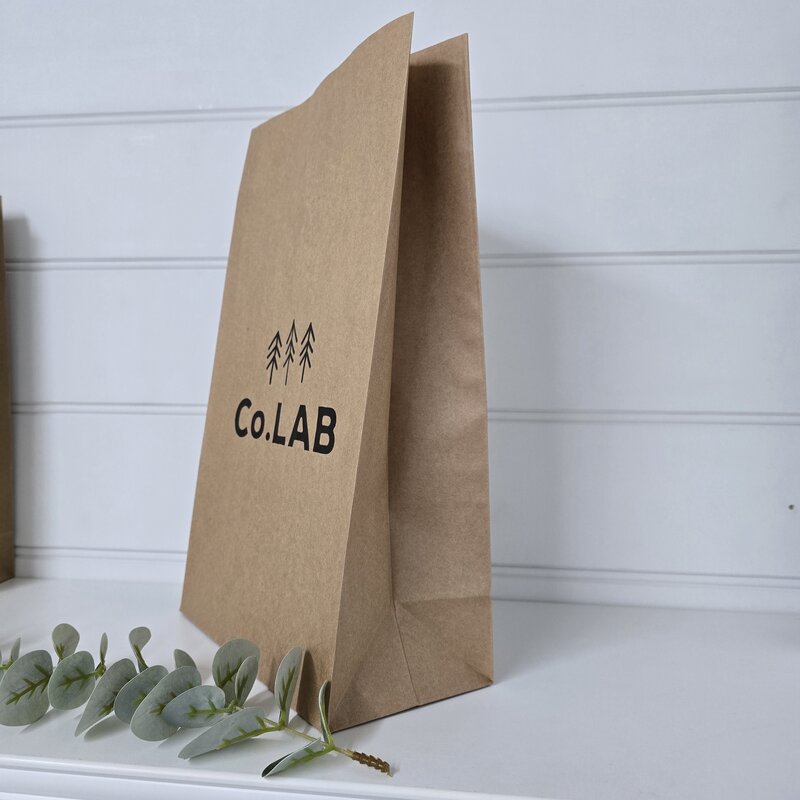 SOS16 kraft custom printed paper bag @ centaur packaging Bomaderry