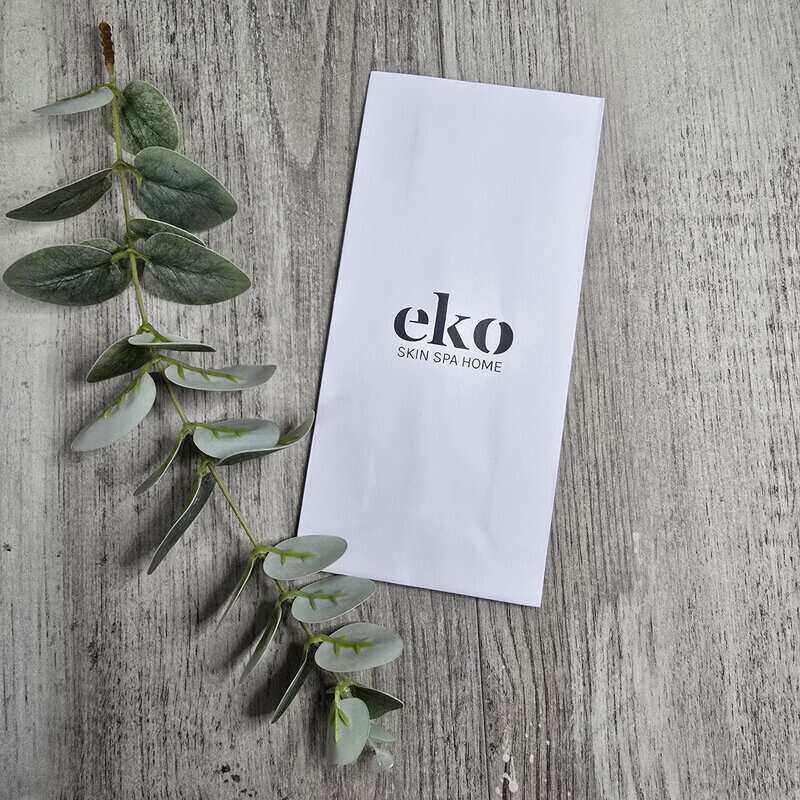 printed white gift bag no handle