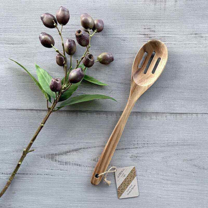 Acacia Wood Slotted Spoon