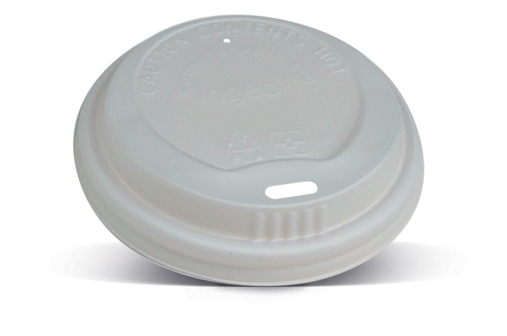 White plastic lid on a white background