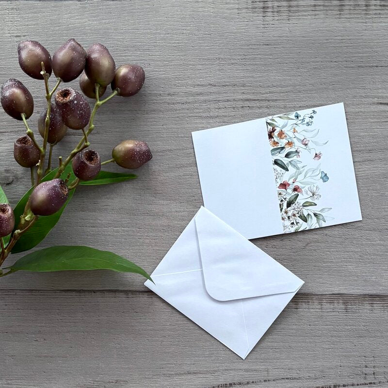 spring flowers gift tag/ card and envelope pack 25
