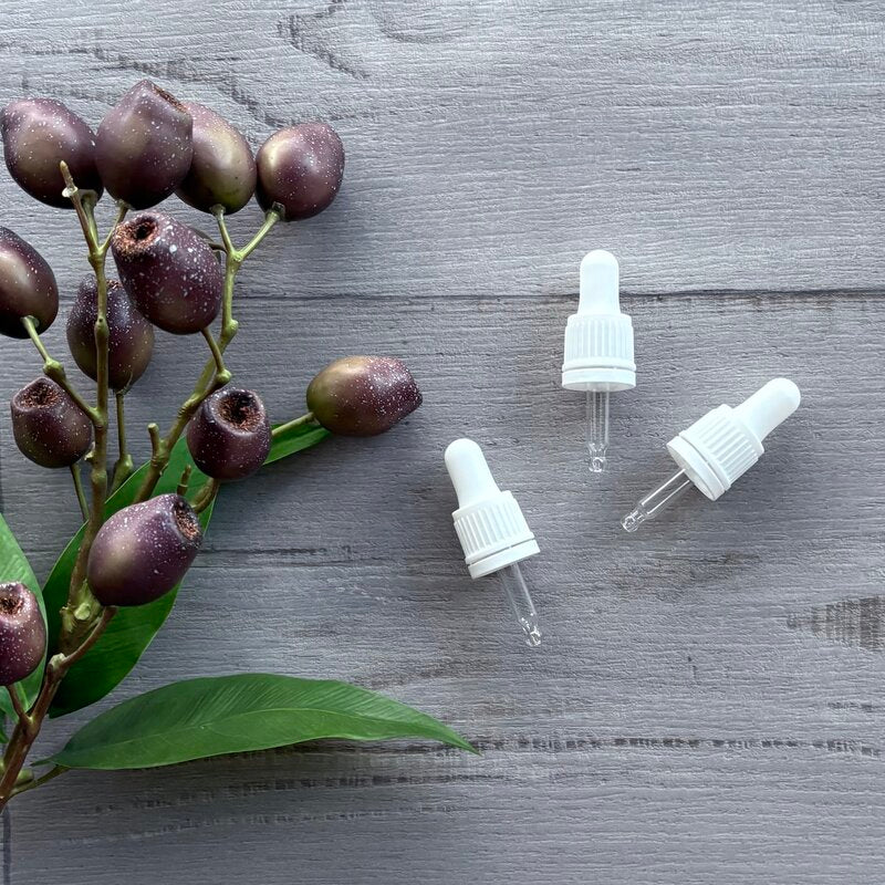 5ml white tamper evident glass dropper to fit 18mm neck bottle