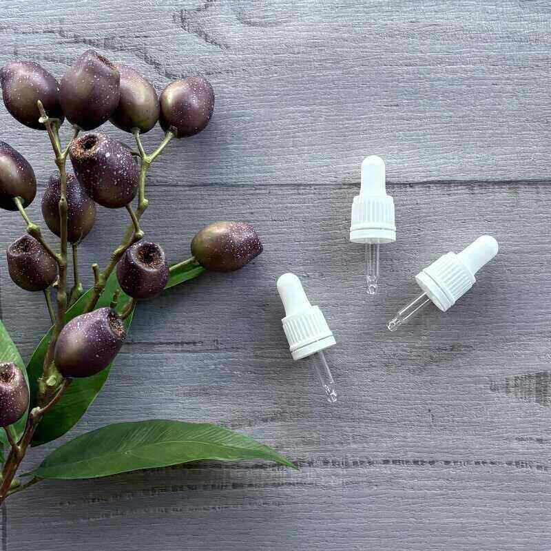 5ml white tamper evident glass dropper to fit 18mm neck bottle