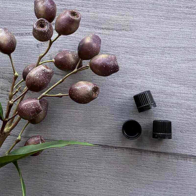 18mm black tamper evident cap x 3