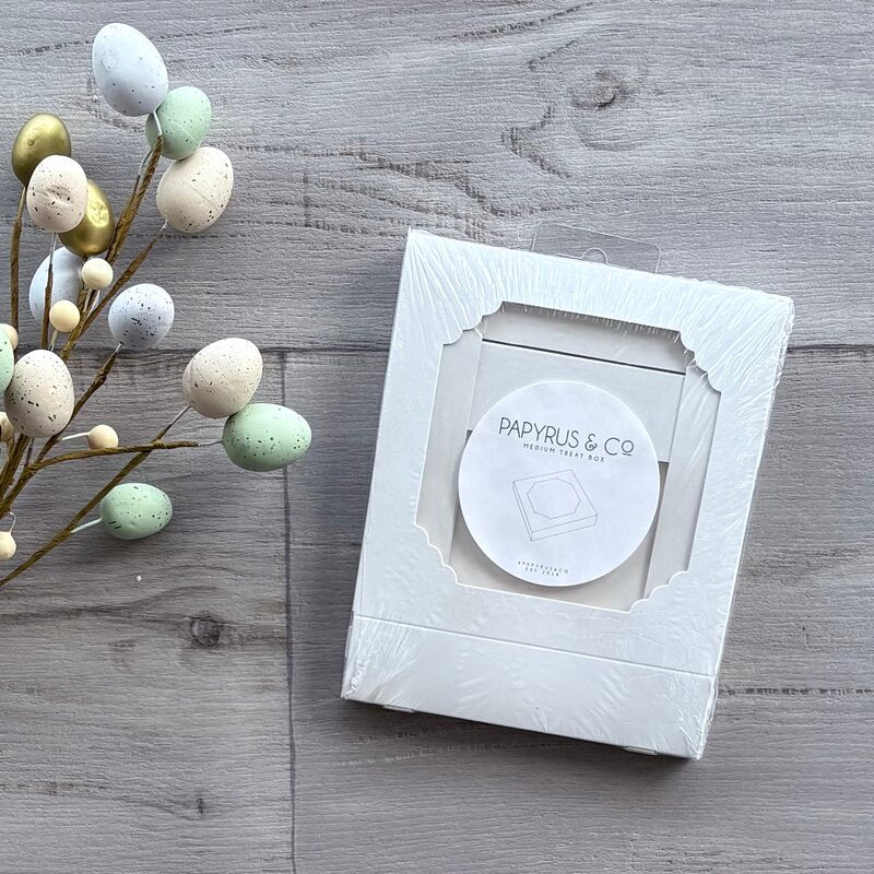 papyrus & co white treat box medium 5 pack @ centaur packaging