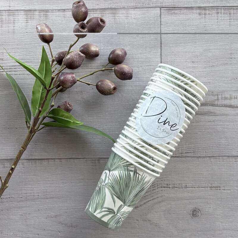 Paper Cup 20pk - Tropical Palm