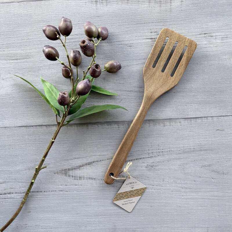 Acacia Wood Slotted Turner Spatula
