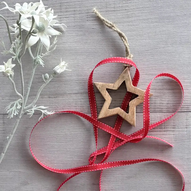 Grosgrain Saddle Stitch Ribbon 10mm - Red 20mt roll