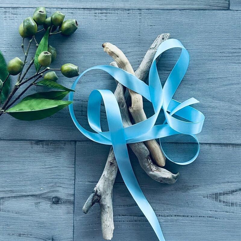 Satin Ribbon Deluxe Double Faced - Baby Blue - centaur packaging