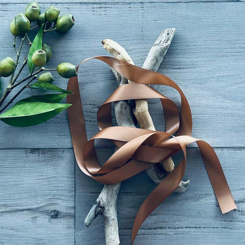 Satin Ribbon Deluxe Double Faced - Copper - centaur packaging