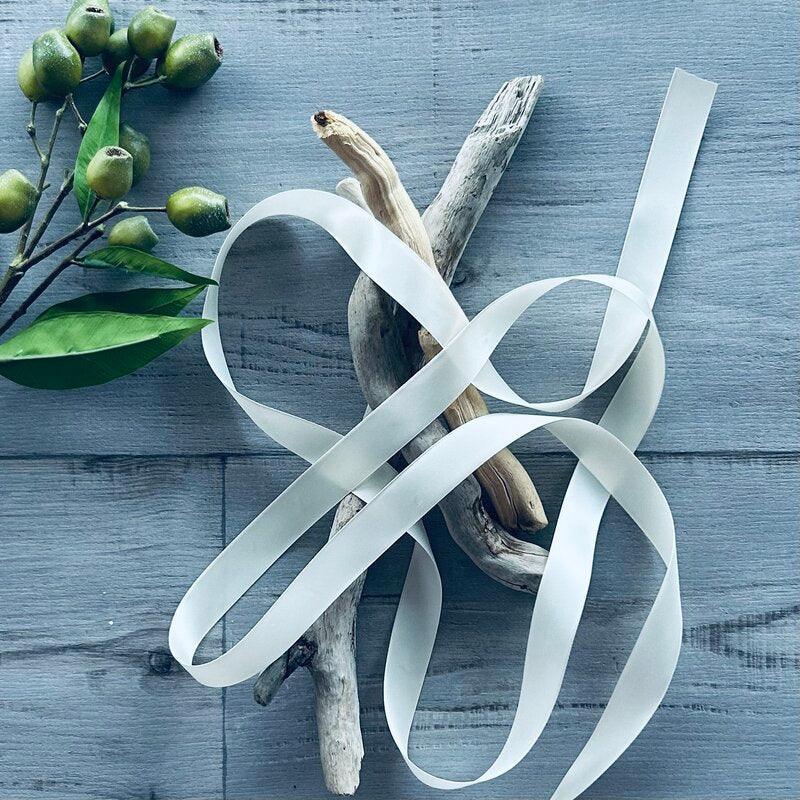 Satin Ribbon Deluxe Double Faced - Ivory - centaur packaging