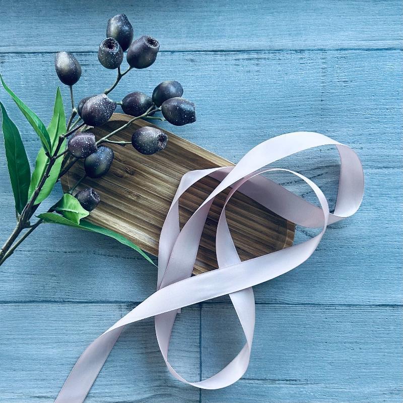 25mm double faced satin ribbon rose gold