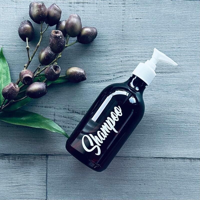 500ml amber PET shampoo white pump