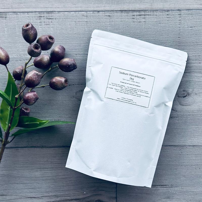 Bag of sodium percarbonate - in white pouch centaur packaging