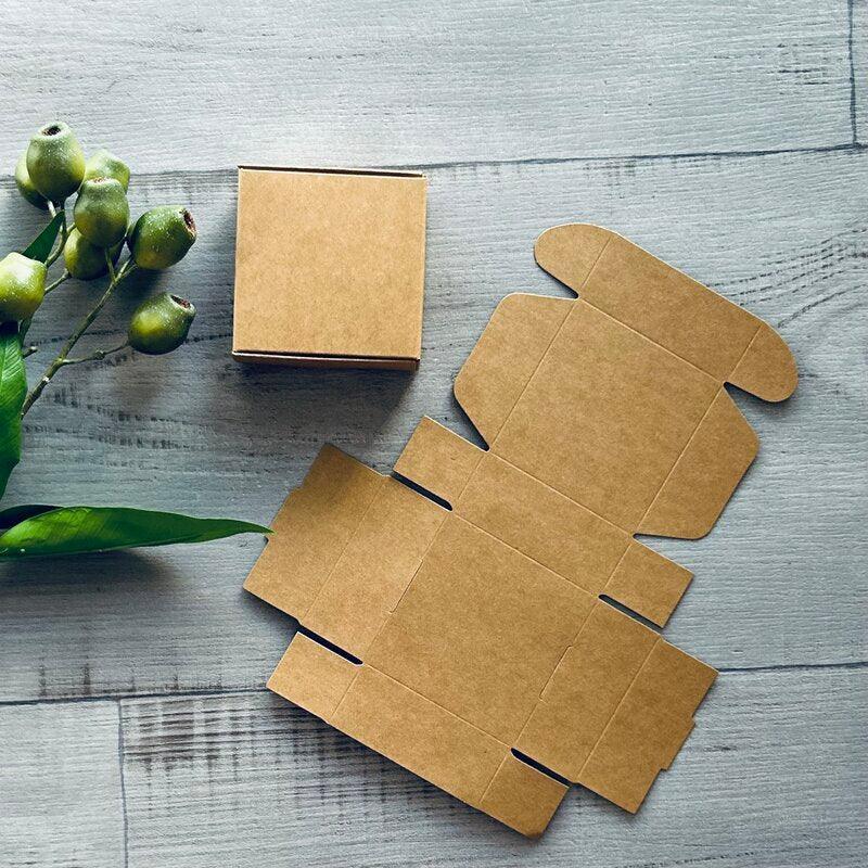 mini gift box kraft square flat & together