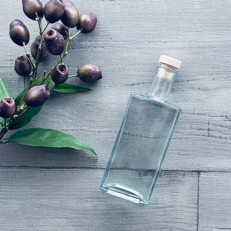 250l glass tonic bottle with stopper rectangle glass bottle