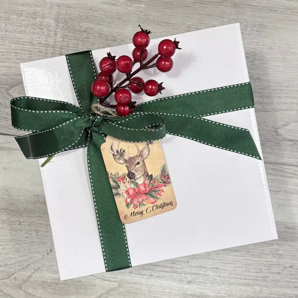 Large Gift Box with Lid - White