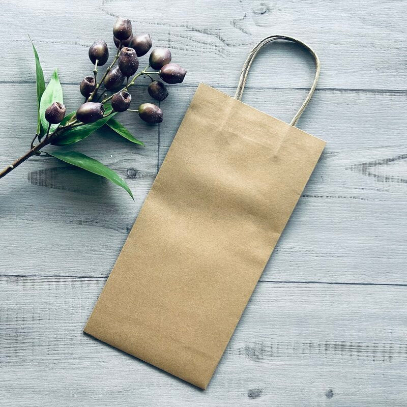 Double Wine Bag Kraft with handle - centaur packaging