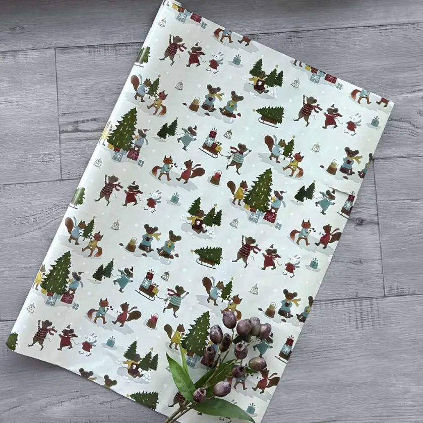 Wrapping Paper - Christmas Friends 10mt x 70cm