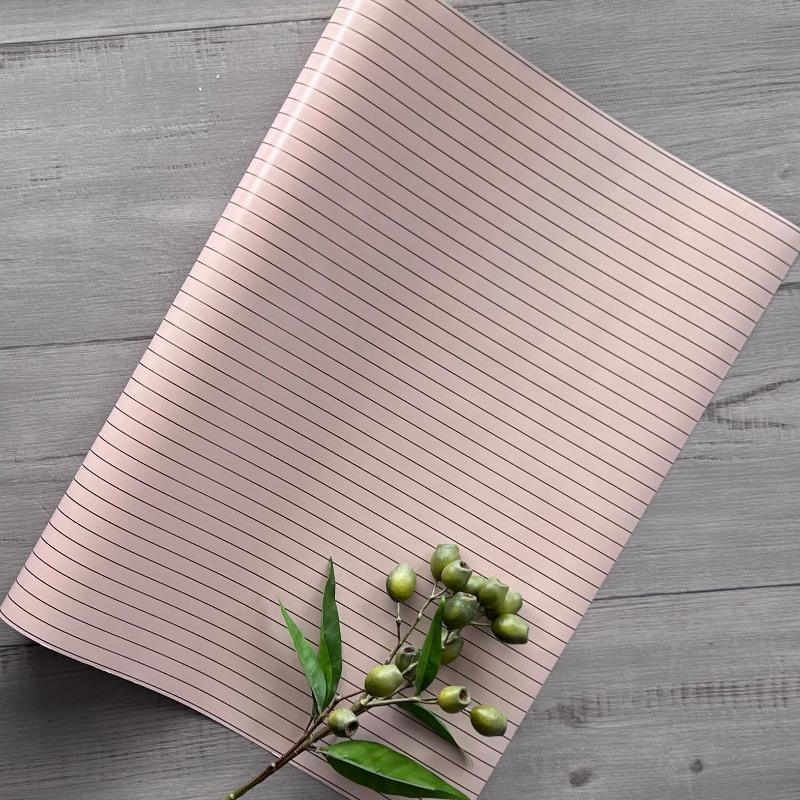 Wrapping Paper - Pinstripe Apricot & Gold 60cm x 40mt