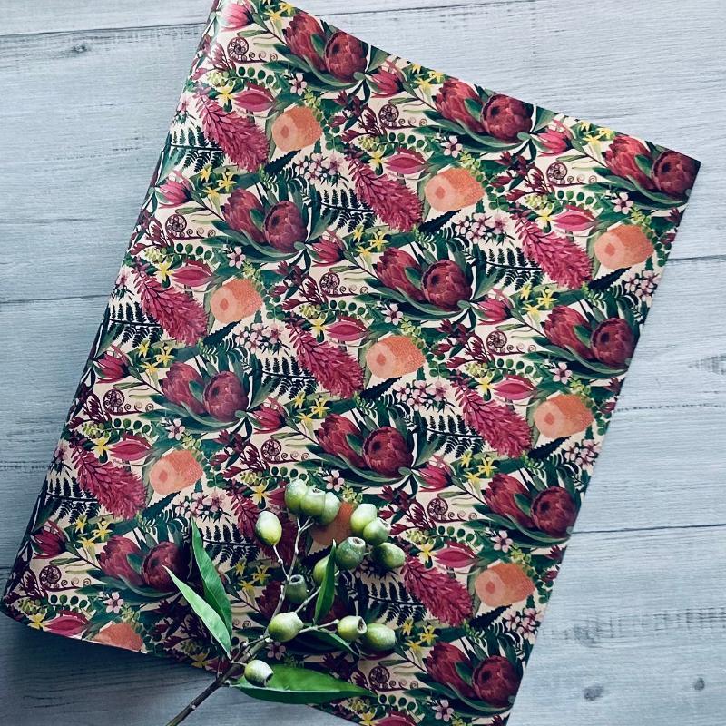 Wrapping Paper - Protea Garden Kraft
