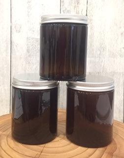 175ml Amber Glass Jar with Silver Lid - centaur packaging