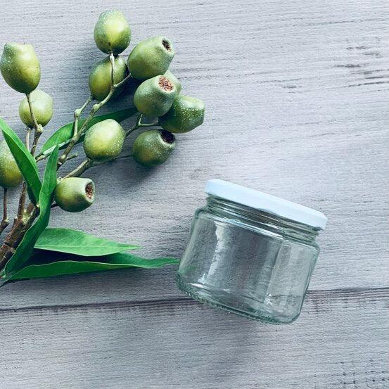 300ml Clear Jam Jar with White Lid - centaur packaging