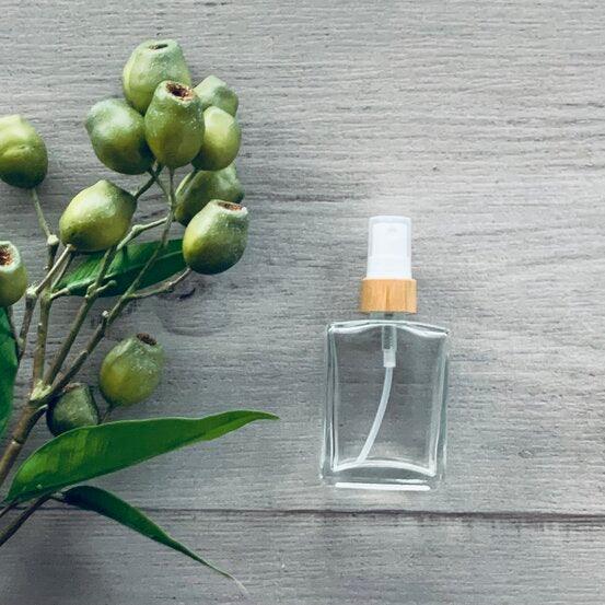 30ml Square Perfume Bottle with Bamboo Mister - centaur packaging