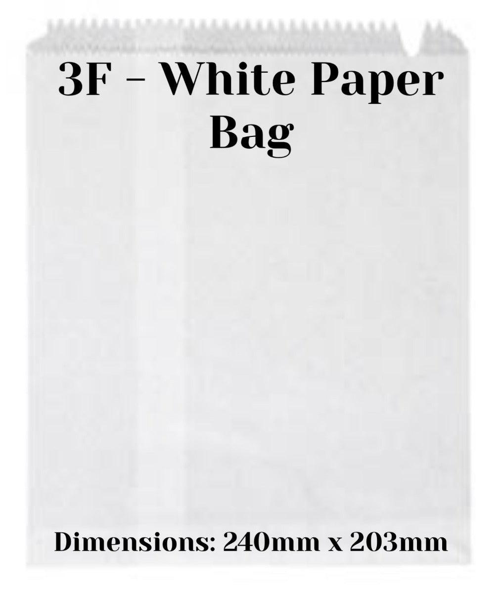 3F White Paper Bag - centaur packaging
