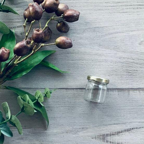 40ml Clear Jam Jar - Gold Lid - centaur packaging