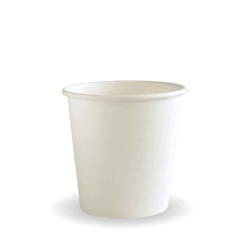 4oz Single wall PLA Cup-pack 50-White - centaur packaging