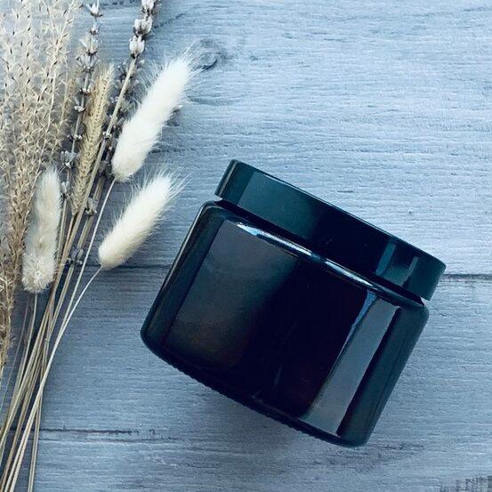 500ml Amber Glass Jar with Black Lid - centaur packaging