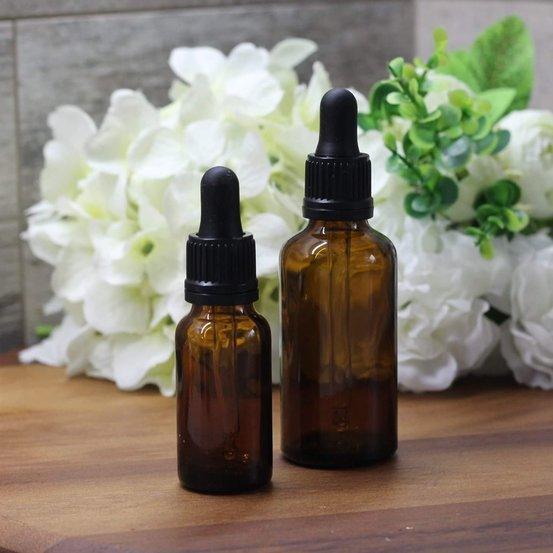 50ml Amber Glass Bottle with Black Dropper - centaur packaging