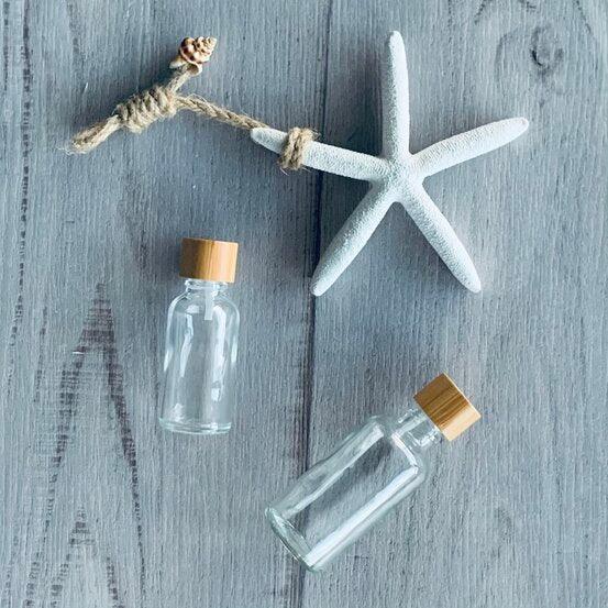 50ml Clear Bottle with Bamboo Lid and Dripolator - centaur packaging