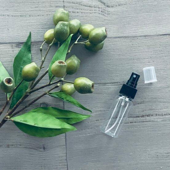 50ml Clear Tall PET Bottle With Black Spray Mister - centaur packaging