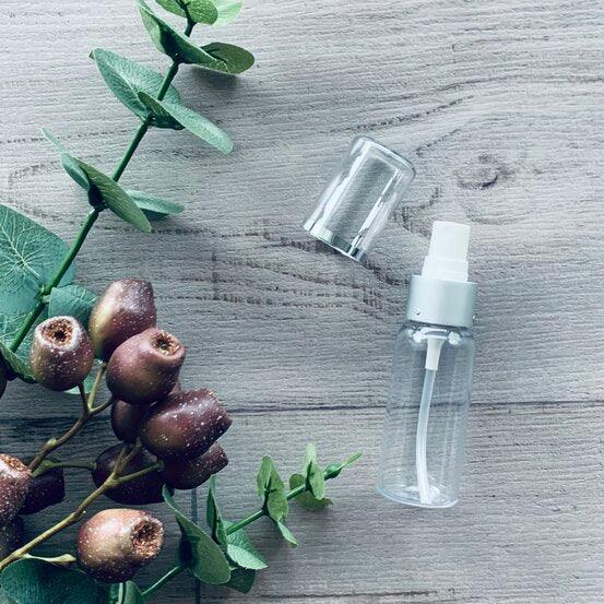 50ml Clear Tall PET Bottle with Deluxe Silver Mister - centaur packaging