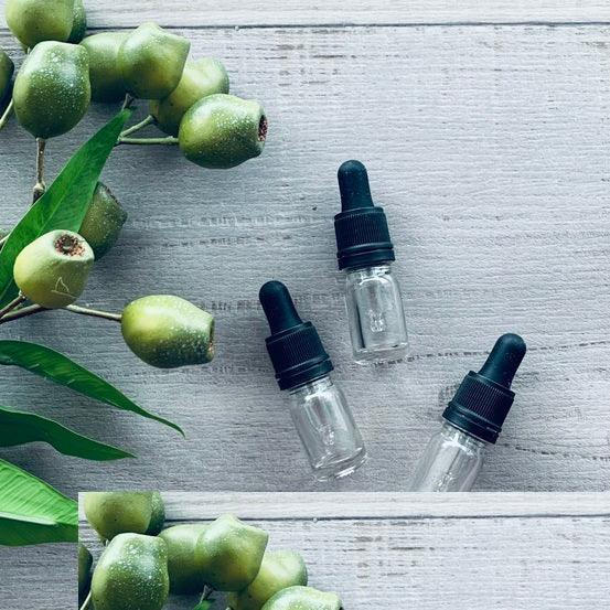 5ml Clear Thick Glass with Black Dropper - centaur packaging