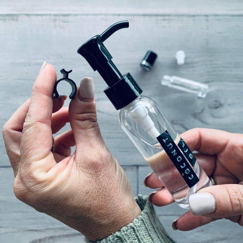 60ml Pet Clear Bottle with Black Pump - centaur packaging