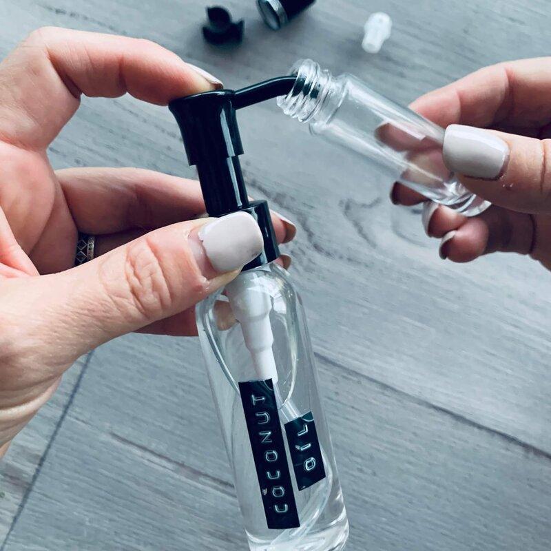 60ml Pet Clear Bottle with Black Pump - centaur packaging