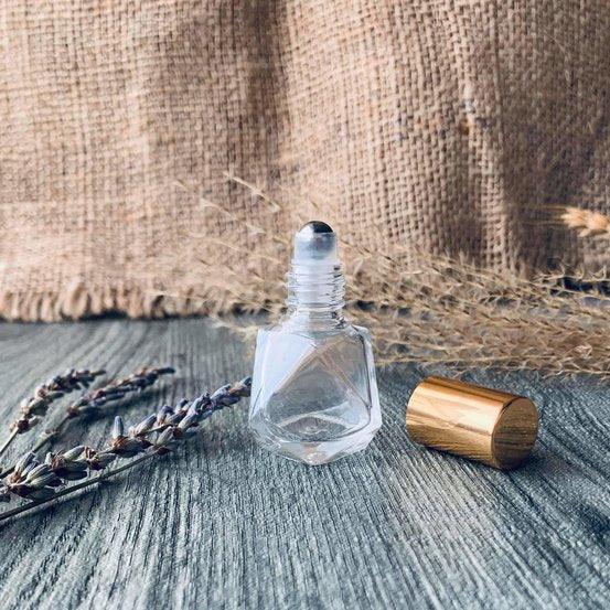 8ml Grace Glass Bottle with Roller Gold Lid - centaur packaging