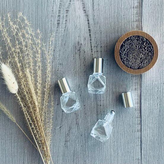 8ml Grace Glass Bottle with Roller Silver Lid - centaur packaging