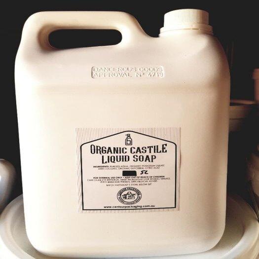 Bulk-Natural Castile Liquid Soap - 5lt - handle bottle centaur packaging