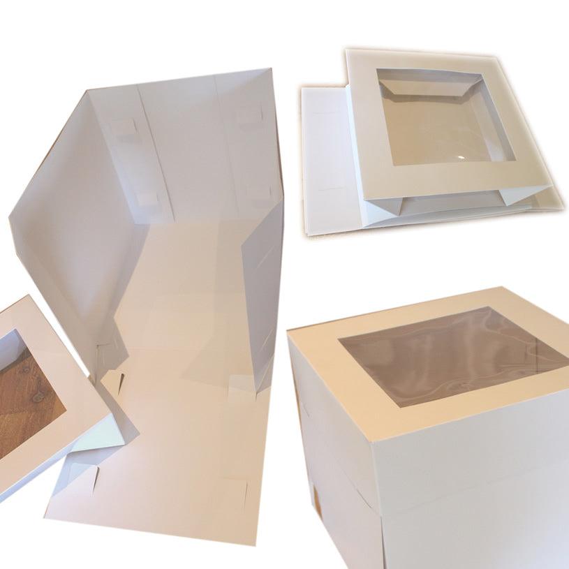 Cake Box With Window Lid 12" x 12" x 12" - centaur packaging