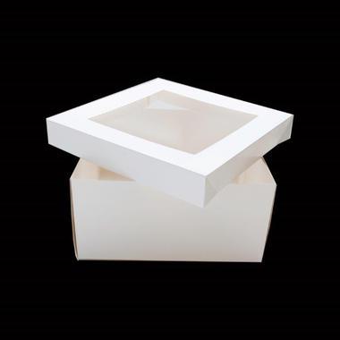 Cake Box With Window Lid 12" x 12" x 6" - centaur packaging