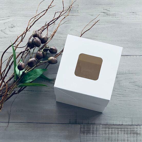 Cake Box With Window Lid 6" x 6" x 6" - centaur packaging