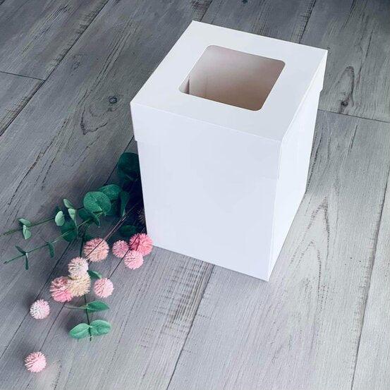Cake Box With Window Lid 8" x 8" x 12" - centaur packaging