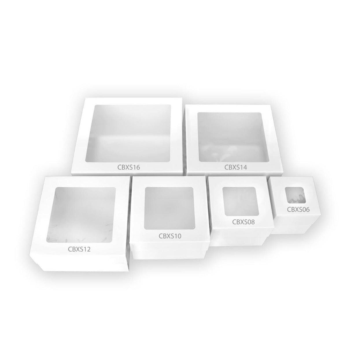 Cake Box With Window Lid 8" x 8" x 12" - centaur packaging
