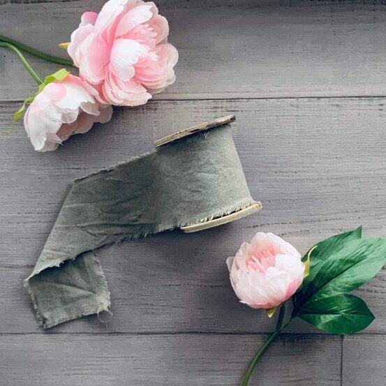 Calico Ribbon with Wooden Spool - Brown - centaur packaging