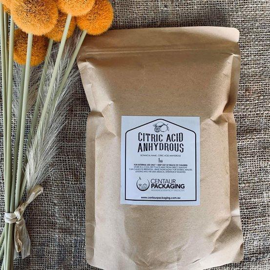 Citric Acid - 1KG - IN KRAFT POUCH centaur packaging
