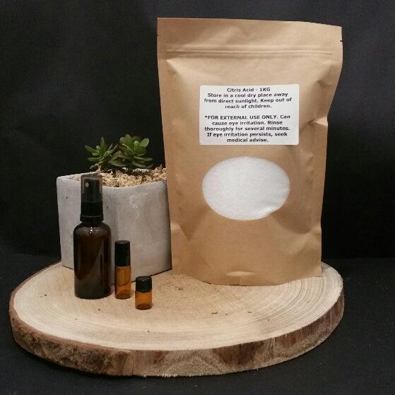 Citric Acid - 1KG - WOOD PLATTER AND AROMA BOTTLES centaur packaging